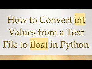 How to Convert int Values from a Text File to float in Python