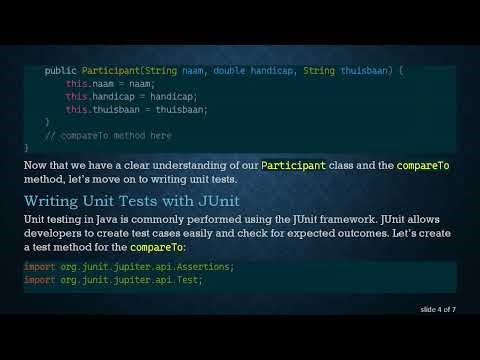 Testing compareTo Method in Java with JUnit