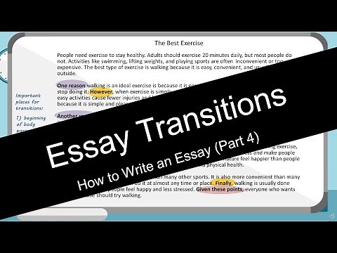 How to Write an Essay: Transitions (with Worksheet)