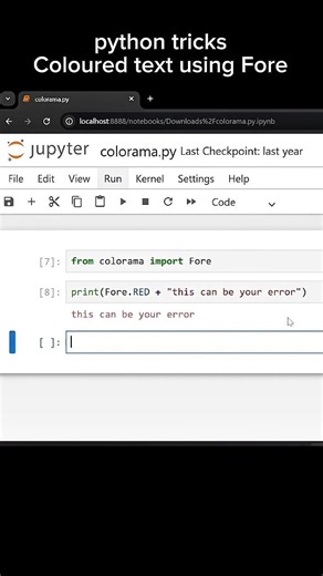 Add coloured text using python