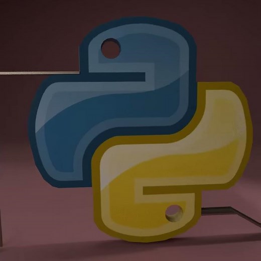 python logo animation in Blender