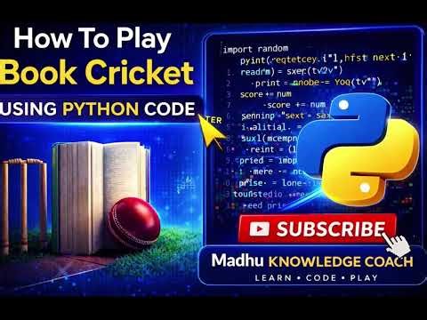 How to Play book Cricket Using Python Code! Interesting video for fun and friends!
