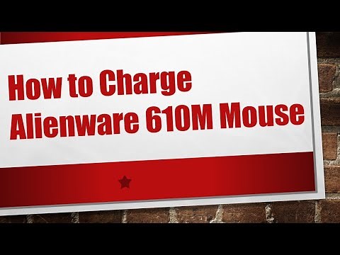 How to Charge Alienware 610M Mouse