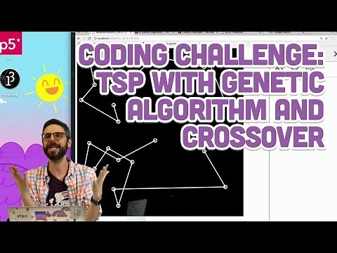 Coding Challenge #35.5: TSP with Genetic Algorithm and Crossover
