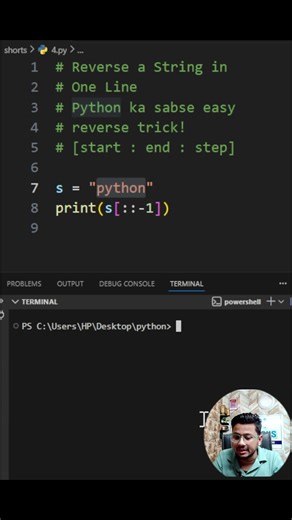Reverse a String in One Line in Python! 😱🔥 (Super Easy) #pninfosys #coding #pythonessperspective