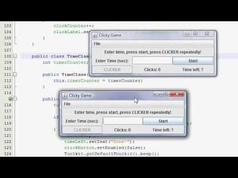 Java GUI Tutorial 34 - Click counter & timer (Part 4 of 4)