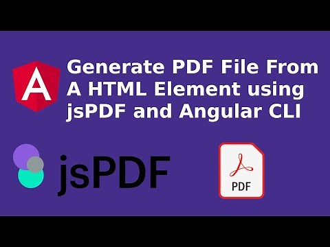 Generate pdf from HTML in div using Angular CLI 11 & jsPDF [2021] | #jsPDF #makePDF jsPDF