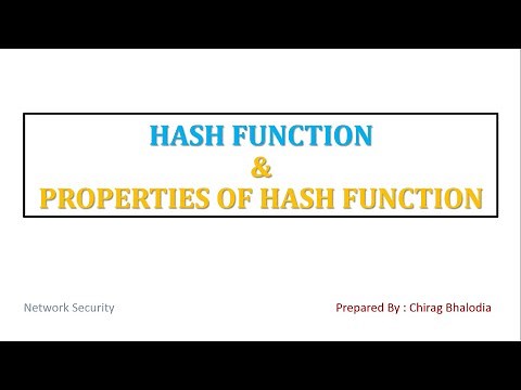 Hash Function in cryptograhy | Properties of Hash Function | Simple Hash Function Technique
