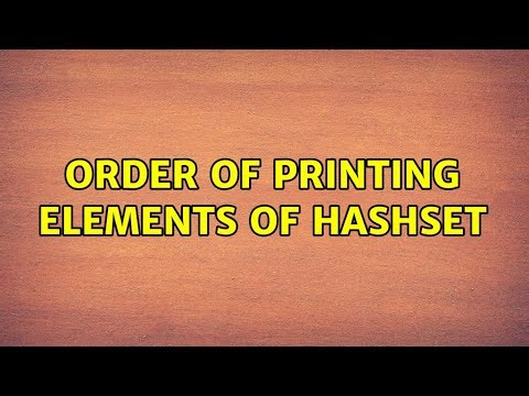 Order of printing elements of hashset
