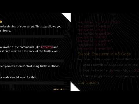 Using the turtle Library in Python with VS Code