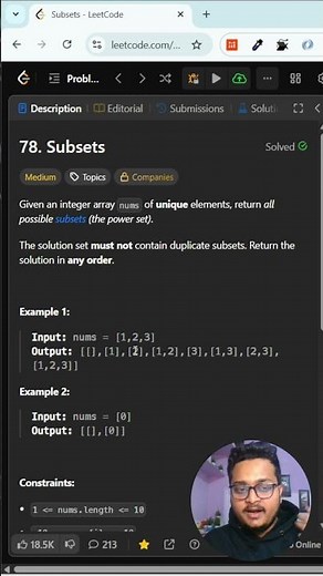 Subsets Problem – Recursive Solution in JavaScript - Leetcode 78