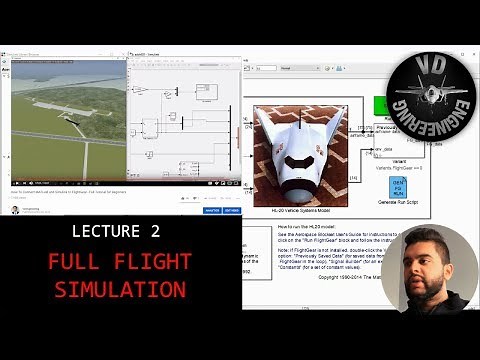 MATLAB & Simulink Lecture: The Aerospace Blockset (Full Flight Simulation Example!)