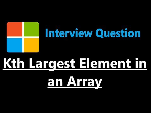 Kth Largest Element in an Array - Quick Select - Leetcode 215 - Python