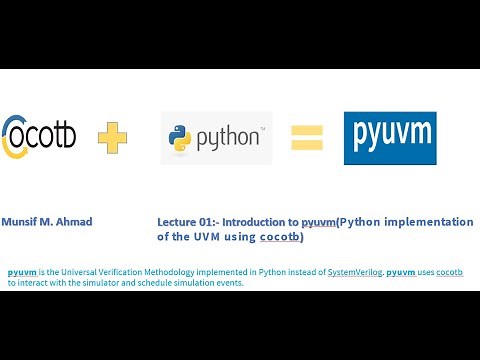 Introduction to pyuvm(A Python implementation of the UVM using cocotb)