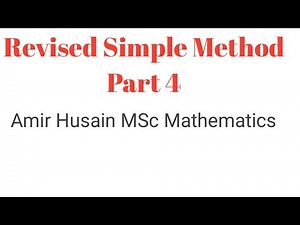 Revised Simplex method