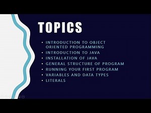 Lecture 1: Object Oriented Programming in JAVA