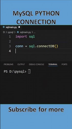 Fastest MySQL Python Connection #programming #shorts #mysql