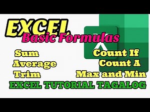 Excel Tutorial - Excel Basic Formulas (For Beginners) Tagalog