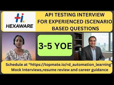 API Testing Interview Questions and Answers| API Testing Scenario Based | RD Automation Learning