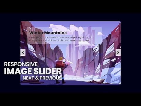 Responsive Image Slider With Next & Previous Buttons | Autoplay - Pause/Play - HTML CSS & Javascript