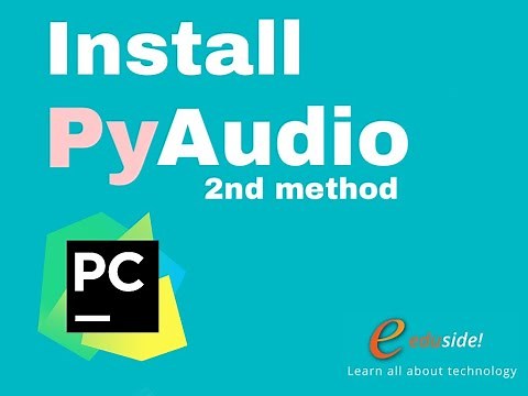 how to install PyAudio in Pycharm using pipwin || solved 100%, Python