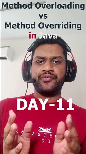 Method Overloading vs Method Overriding in Java #shorts #java #interview