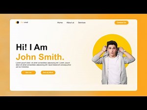 Create A Personal Portfolio Website Using HTML and CSS Only - Easy Tutorial