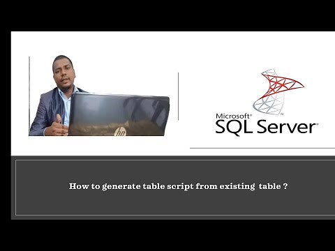 How to generate table script from existing table ? #sqlserver #sql #tables