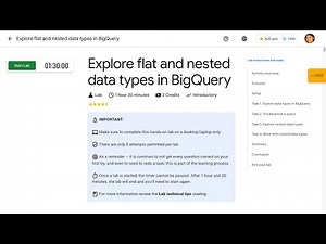 Explore flat and nested data types in BigQuery
