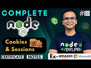 🚀🔥 Lecture 18: Cookies and Sessions | NodeJS Complete Course ❤️ in Hindi | Notes Certification