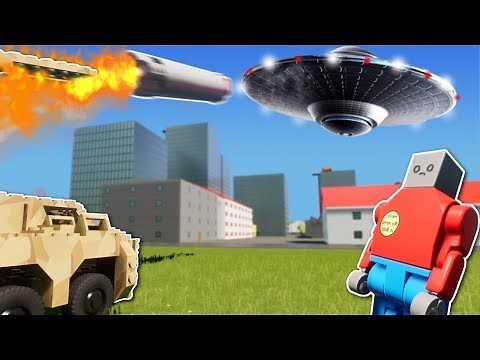 LEGO CITY SAVED FROM ALIEN INVASION? - Brick Rigs Multiplayer Gameplay - Alien invasion survival