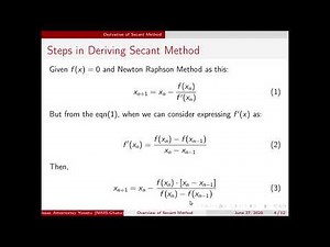 Secant Method with Example