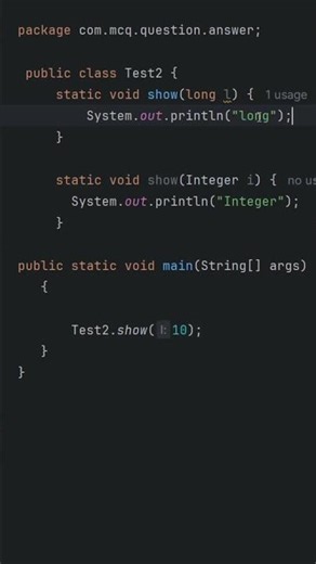 Java Chose long Over Integer 😶 | Interview Trap | overloading