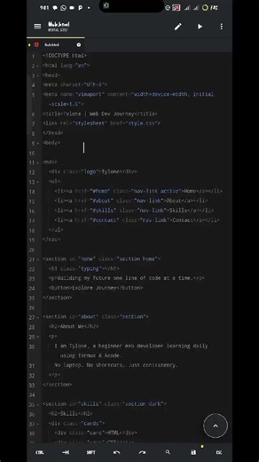 Started with plain HTML 😅 Added CSS 🎨 Finished with JavaScript ⚡ This is Day 7–9 of my web development journey 💻 No shortcuts. No copy-paste. Just learning step by step 🔥 If you’re learning coding too, this is your sign 👉 DON’T QUIT Next video = more animations #WebDevelopment #CodingJourney #LearnHTML #LearnCSS #JavaScript better UI 😈 Follow and grow with me 🚀