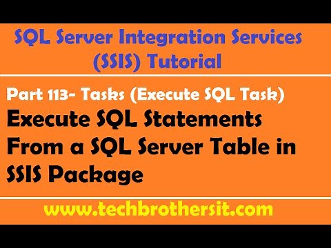 SSIS Tutorial Part 113-Execute SQL Queries From a SQL Server Table in SSIS Package