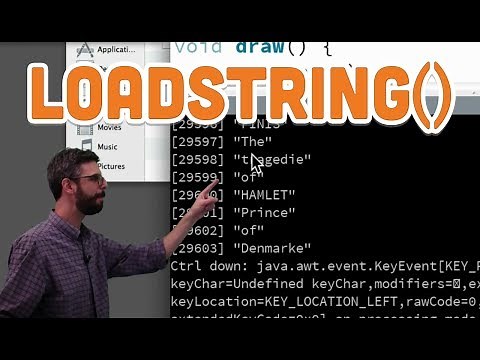 13.3: loadStrings() - Processing Tutorial