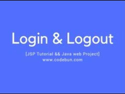 java web project using JSP, and Servlet(login and logout)