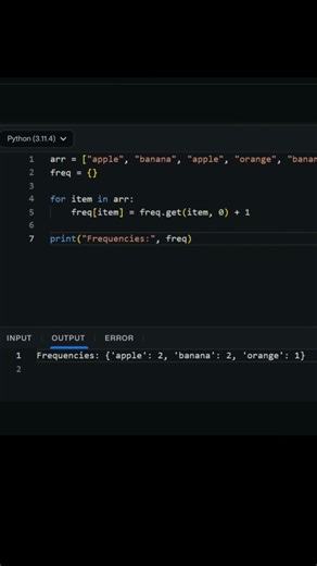 Count Frequency Of Each Element In An Array 🔥 | Frequency of Elements #coding #python #programming