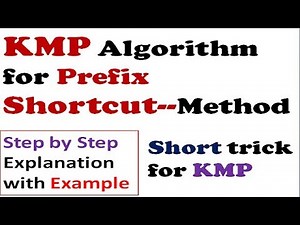 kmp algorithm prefix function shortcut method | kmp algorithm in daa
