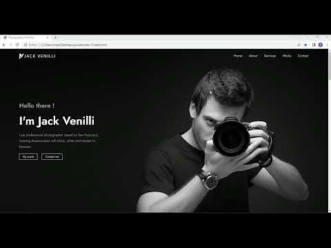 Create Photography Portfolio Using HTML and CSS