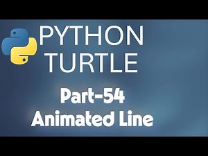 Python Turtle Animated Line Tutorial | Learn Python for Beginners