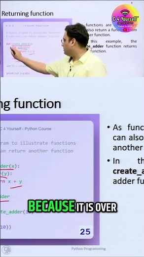 Python: Returning Functions Explained! Watch Part 1 & 2 First! #shorts
