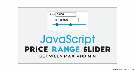 JavaScript Price Range Slider With HTML CSS | Min and Max Price