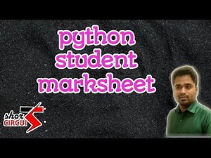 Create student mark sheet using python programming
