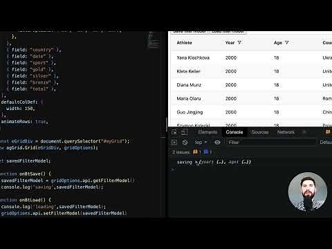 Custom Filter Components for AG Grid's Javascript Data Grid
