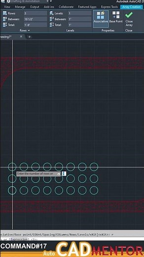Array #17 | AutoCAD tutorial for beginners | AutoCAD basics