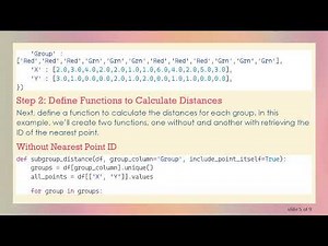 Calculate the distance to nearest point by group in Python