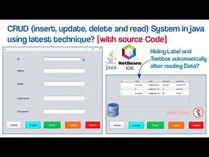 CRUD System in java - How to Insert, Delete, Update and Read in java using NetBeans & MySQL DB?