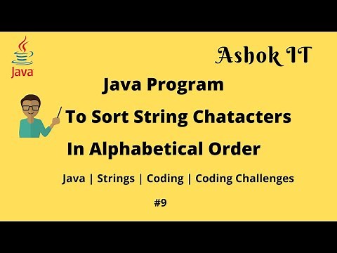 Sort String Characters In Alphabetical Order | Java | AshokIT