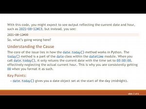 Understanding Python's strftime Format: Why Do I Always Get 00 for Hour?